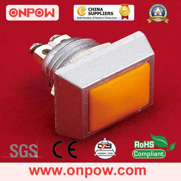 Onpow Square Push Button Switch (GQ12S-10/T-O) 12mm, CE, RoHS