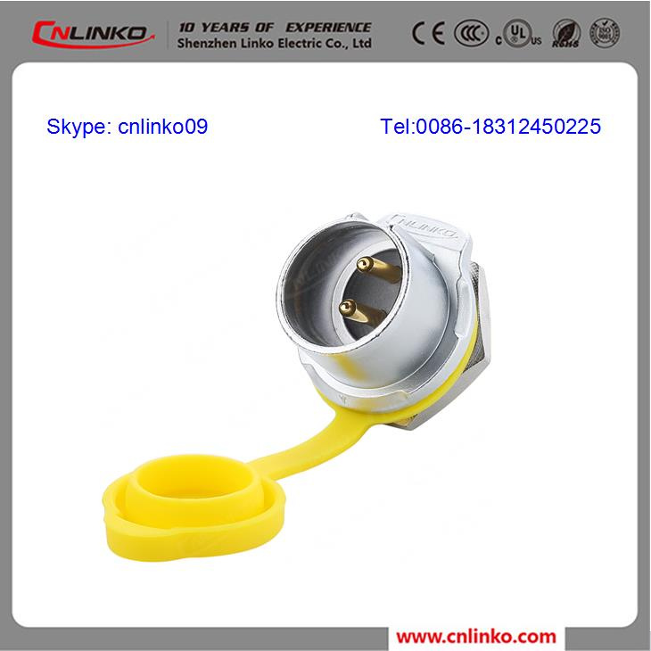 Panel Mount IP68 Waterproof 2pin Male Connector