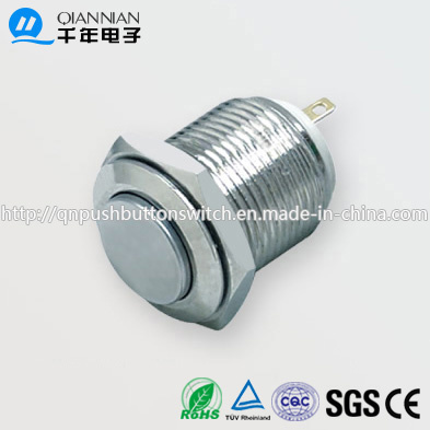 16mm 1no Resetable High Flat IP67 Ik08 Push Button Switch