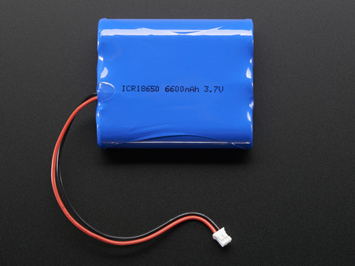 Lithium Ion Battery Pack 6600mAh 3.7V 6.6A Current Max