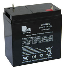 6V42ah Gel Chargeable Emergency Lighting AGM Battery