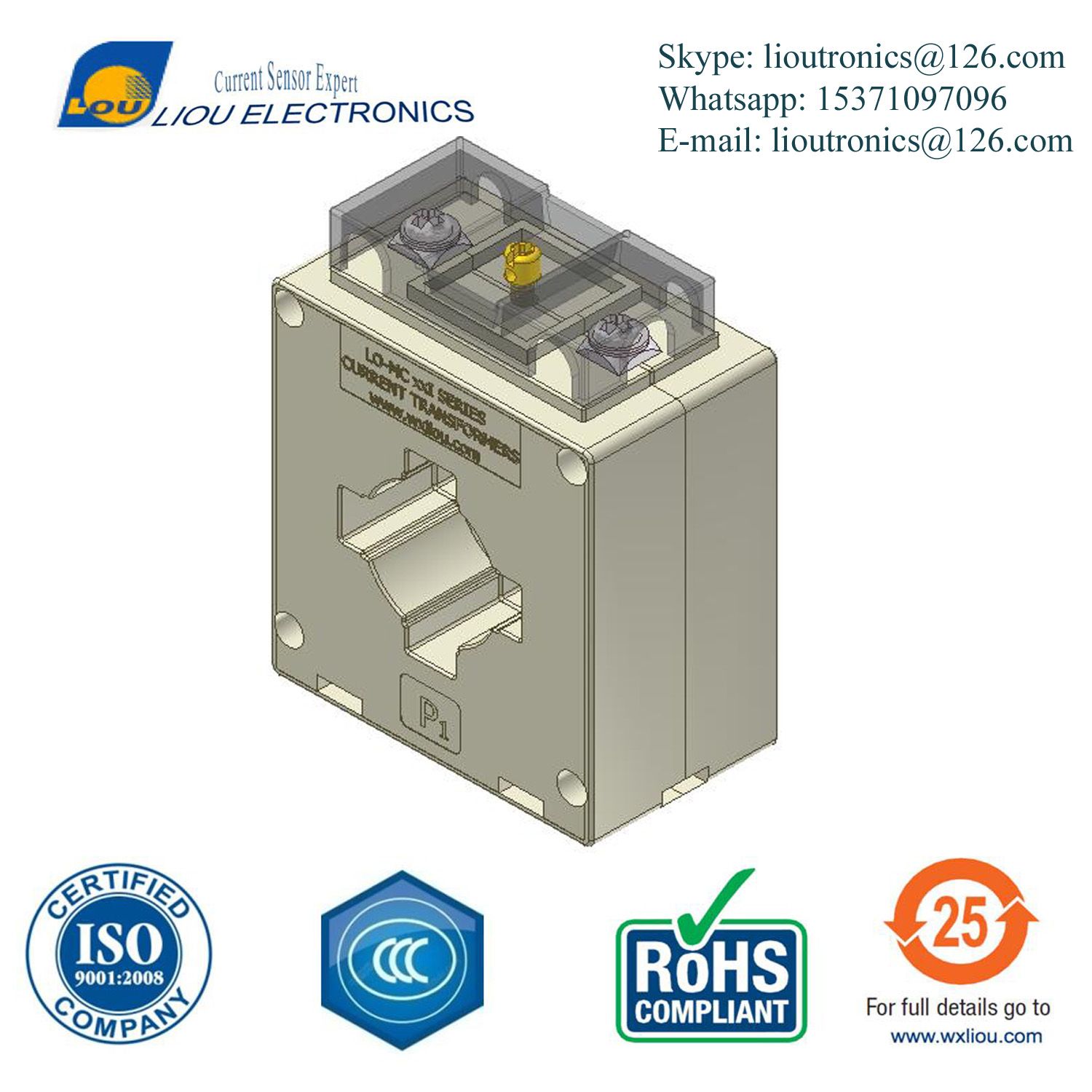 High Current up to 3000A Center Through Current Transformer Series