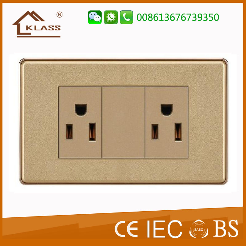 China Manufacturer Wholesale Double 3pin Power Socket