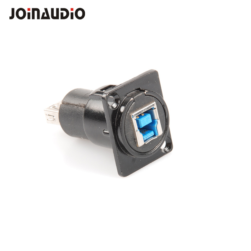 D-Shape USB 3.0 Female Socket Chassis Panel Mount Connector (D-USB3BA)