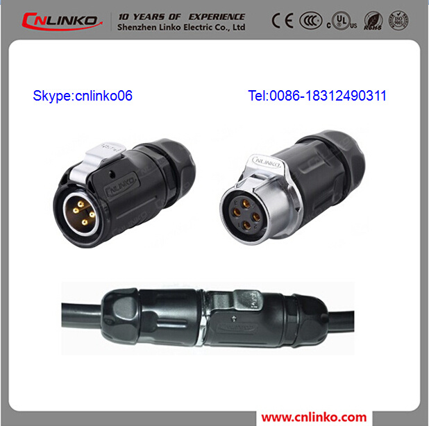 Fast Wiring Connector Type 4pin Push Pull Power Jack Shenzhen