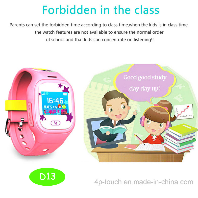 Colorful Touch Screen GPS Tracker Kidswatch with Multi-Languages (D13)