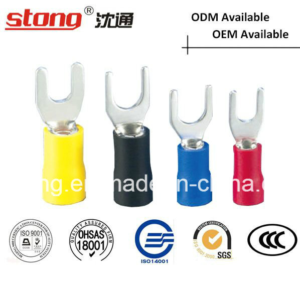 Spade Furcate Type Pre-Insulating Crimp Terminal Connector, Y Type Terminal