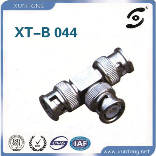 Three Way T Shape Shell of 75 Ohm BNC Connector