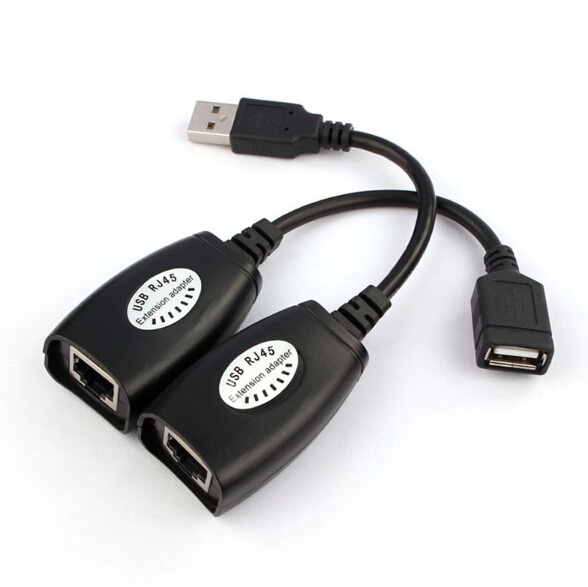 USB Extension Extender Adapter up to 150FT Using Cat5 RJ45 LAN Cable