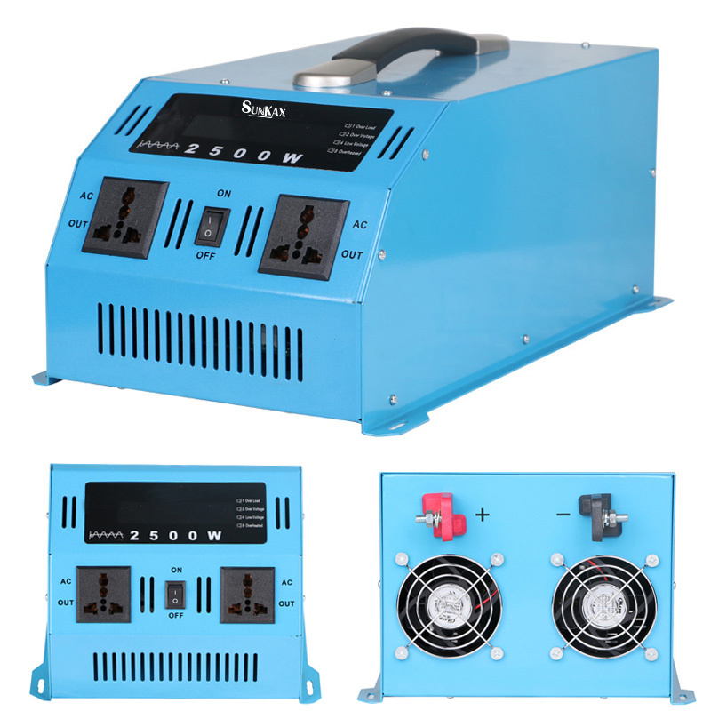 Portable 2500W Inverter Converter Multi Protection Car Inverter 12V 220V Charger Veicular Inversor with Handle Pure Sine Wave Solar Inverter