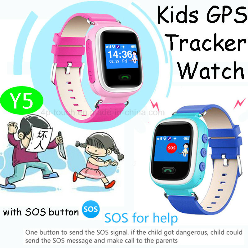 1.0'' Colorful Kids GPS Tracker Smart Watch with Multi-Languages (Y5)