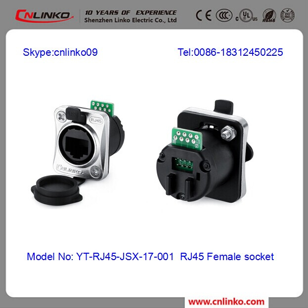 RJ45 Series Male Female Front Panel Mount Waterproof Connector