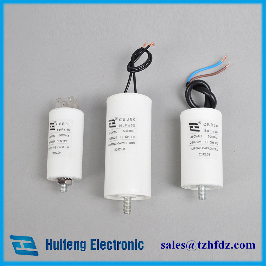 Cbb60 Motor Run Capacitor with Cable