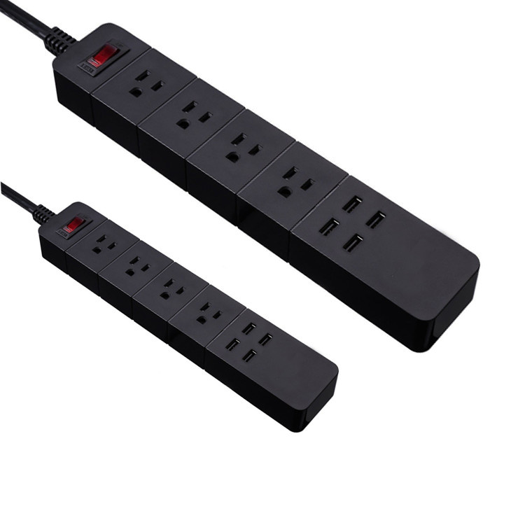 Smart Power Strip with 4 Outlets and 4 USB Quick Charger