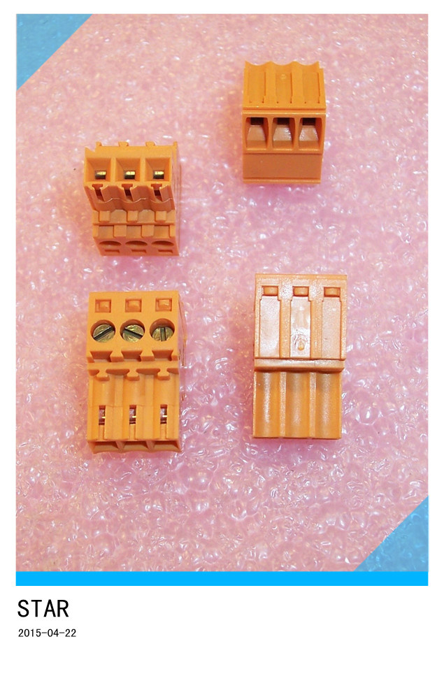 3.5mm 3 Pin/Way Green Pluggable Type Screw Terminal Block Connector