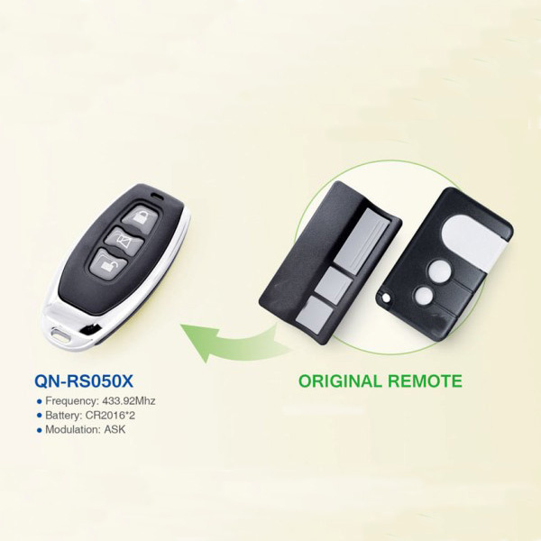 Compatible with B&D RF Gate Universal Remote Control Qn-RS050X