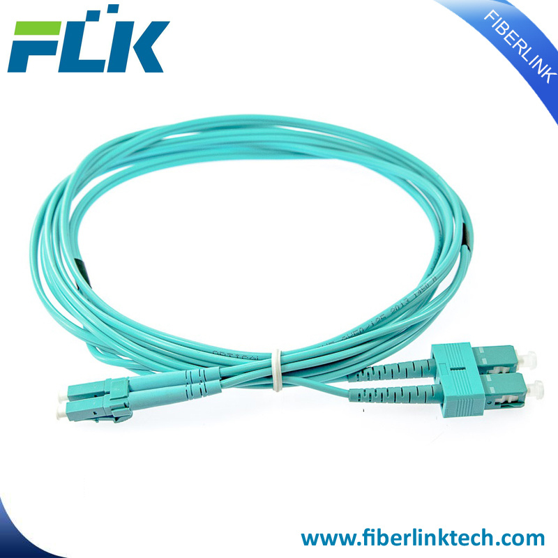 LC Upc to Sc Upc Duplex 2.0mm Om3 Multimode Fiber Optic Patch Cable