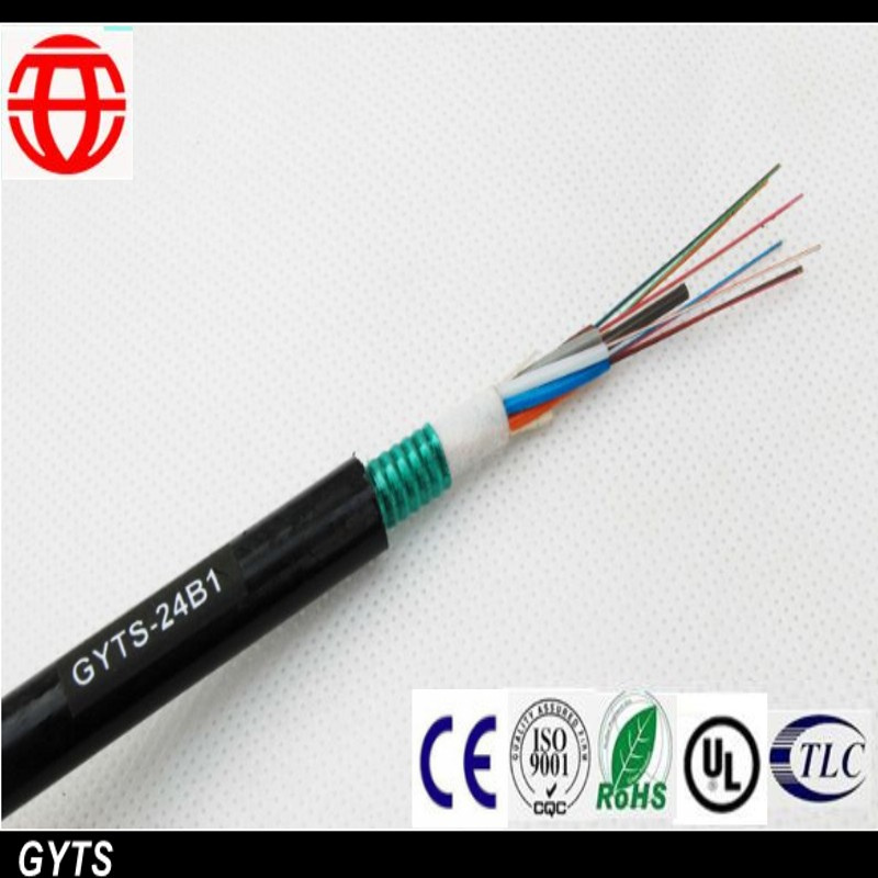 Loose Tube Stranding 24 Core Optical Fiber Cable with Single Sheath