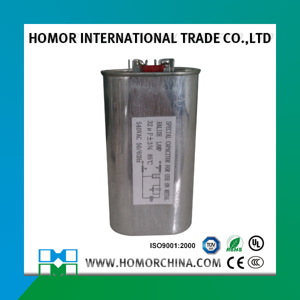 Cbb65 Running Capacitor Metal Oval Case for Freezer Compressor Capacitores
