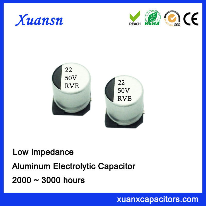 22UF 50V 6.3*7.7 SMD Low Impedance Electrolytic Capacitor