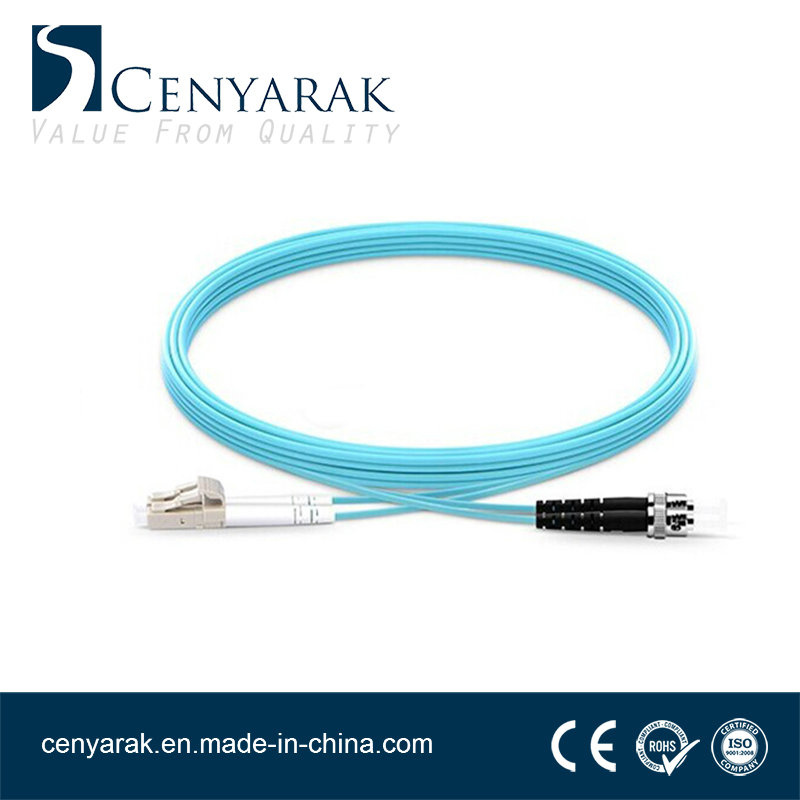 3 Meter Om3 Multi-Mode Duplex Fiber Optic Cable (50/125) LC to St