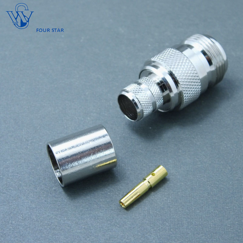 Female Crimp RF Coaxial N Connector for LMR400 Cable