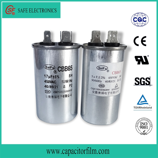 Cbb65 AC Motor Metallized Polypropylene Film Capacitor
