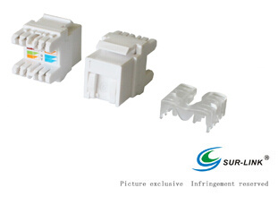 UTP Cat. 5e Keystone Jack 180 Degree with Shutter