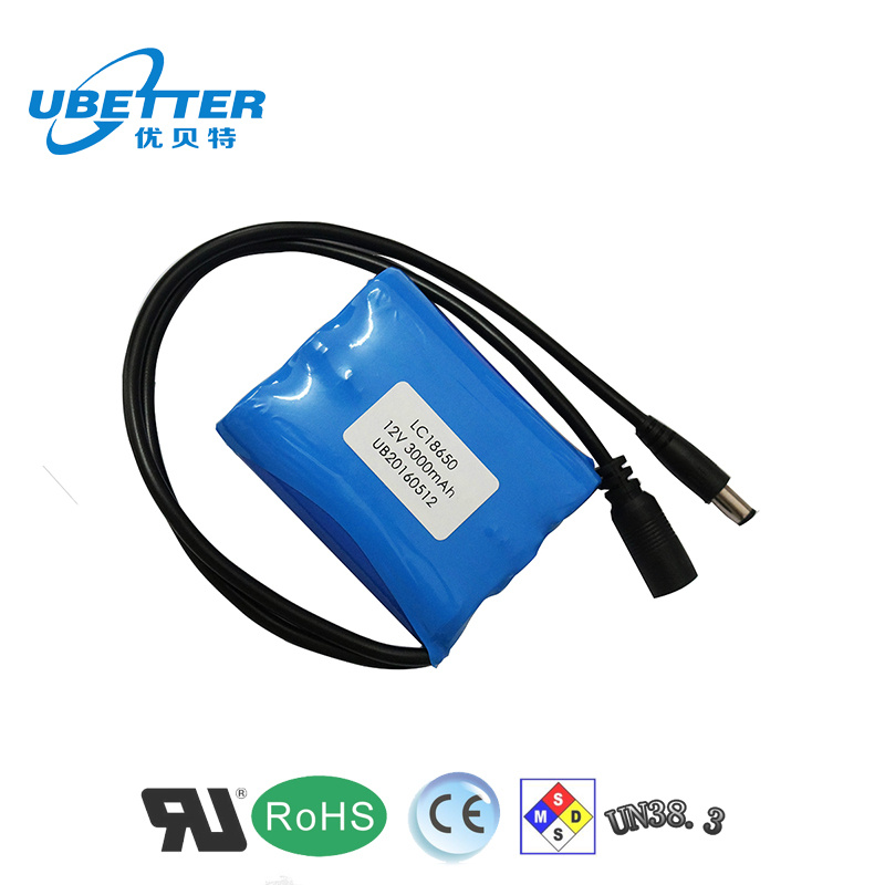 Rechargeable Lithium Ion Battery 12V 2600mAh Battery Pack Customized