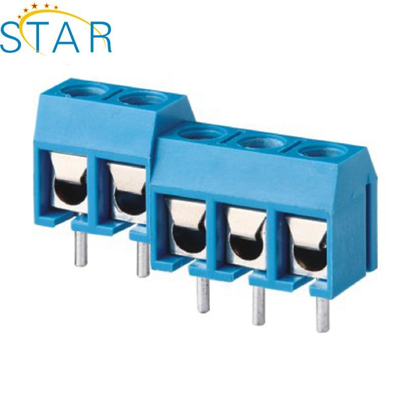 5.0mm Pitch Electronic Connector PCB Screw Terminal Block 2pin 3pin 4pin