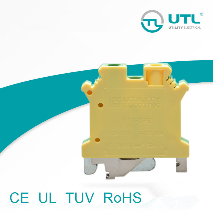 Utl High Current Ground Universal DIN Rail Connector