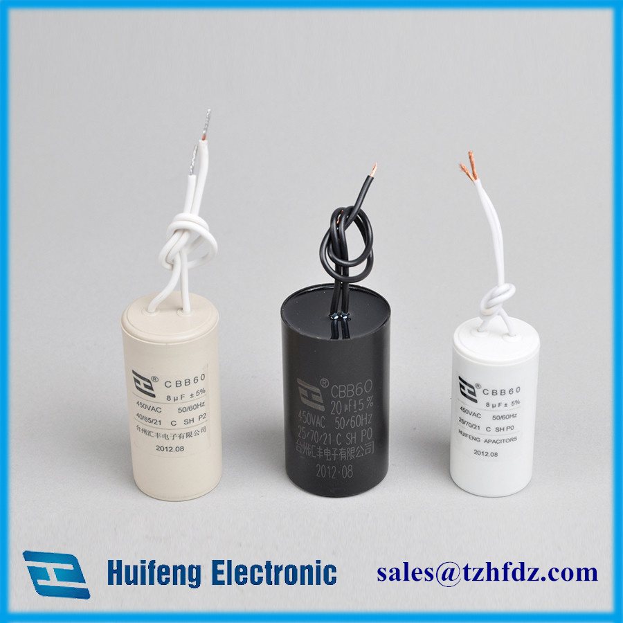 Cbb60 Motor Run Capacitor with Cable