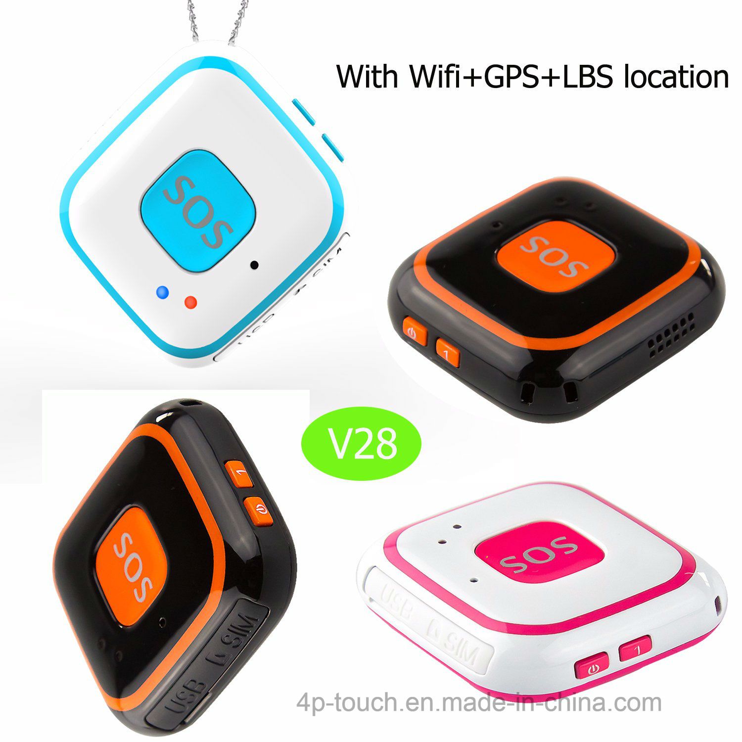Mini Personal GPS Tracker with Fall Down Detection V28
