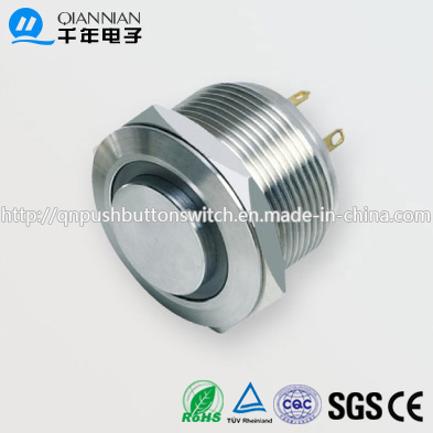 22mm 1no Resetable High Flush Ringilluminated IP65 Ik10 Push Button Switch
