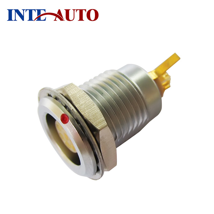 Circular Push Pull Fixed Receptacle with Earthing Tag