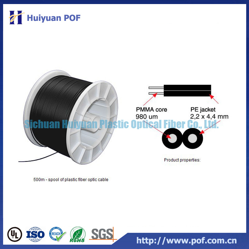 DC2 Duplex Plastic Optical Communication Fiber Cable