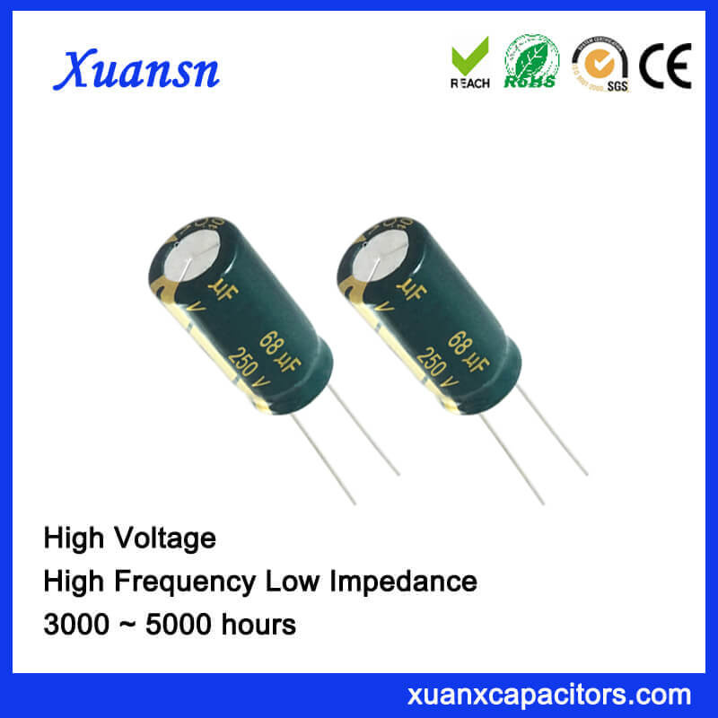 Price List 68UF 250V Electrolytic Capacitor High Frequency