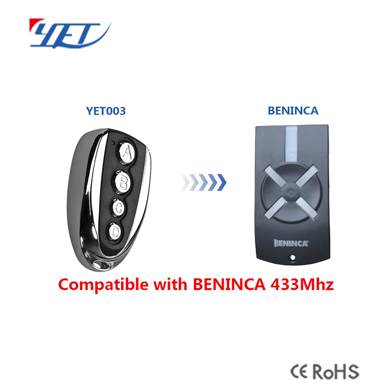 Universal Remote Control Compatible Beninca to Go 433MHz