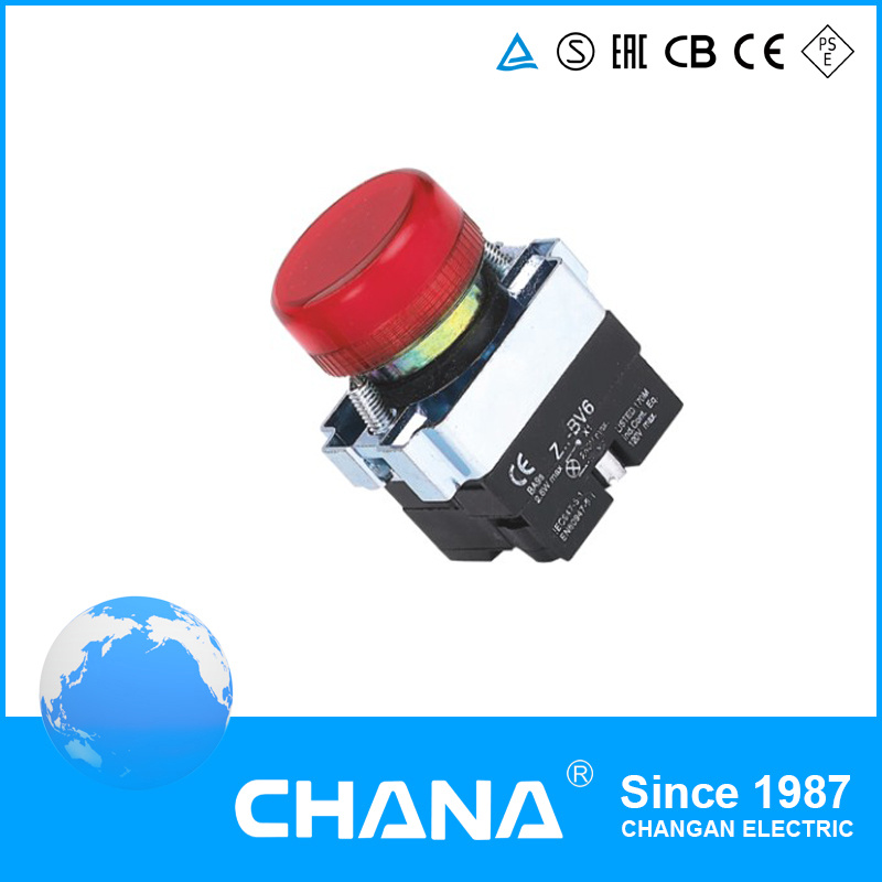 Pushbutton Switch with Indicator Light 6V-380V CB2-BV61