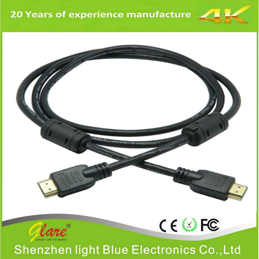 Black Color 19+1 HDMI 2.0 Cable