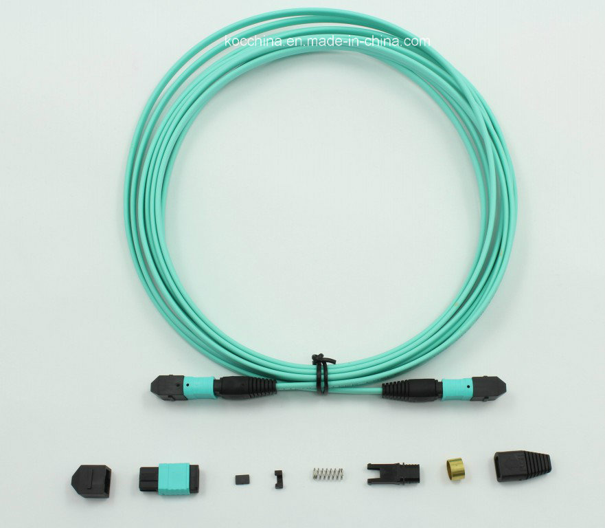 MTP/MPO Om4 12cores Fiber Optic Patchcord