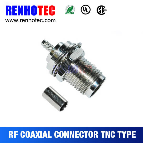 Straight TNC RF Connector PCB Mount