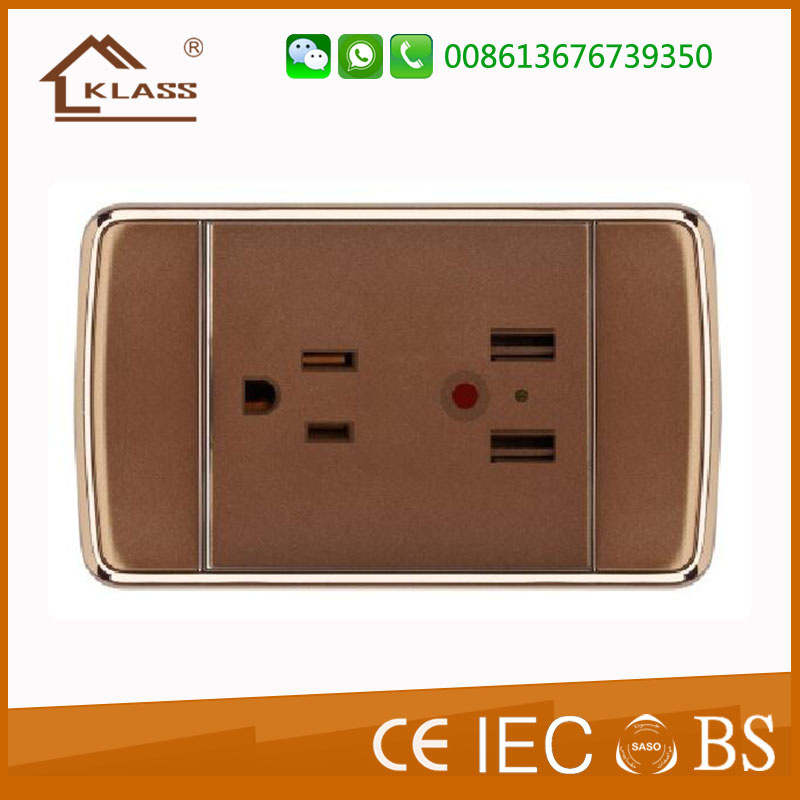 Reliable Quality 3pin Socket with USB Charger