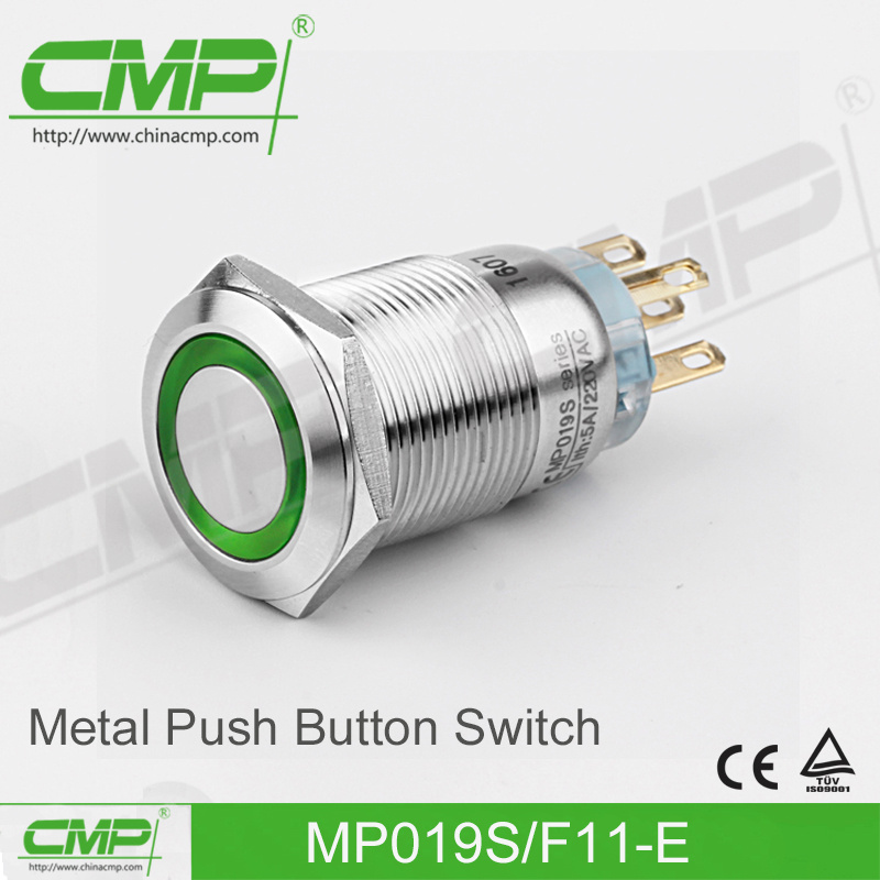 19mm Waterproof Push Button Switch (CE, TUV, RoHS)