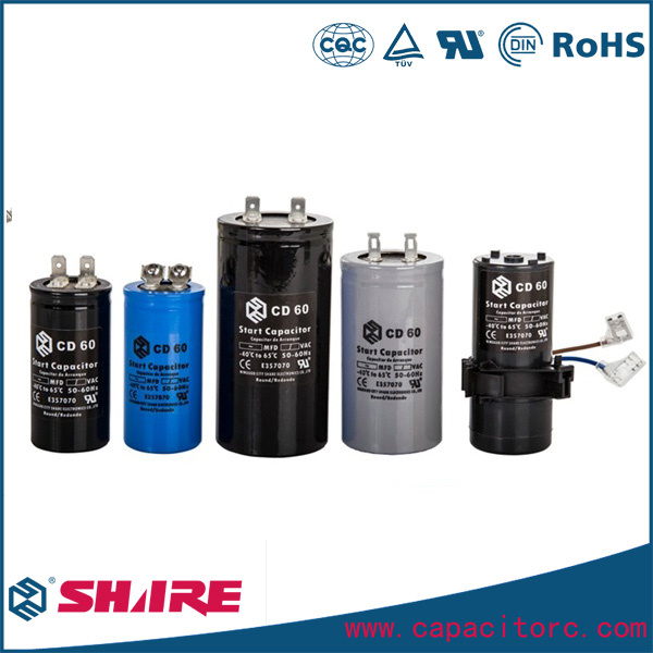 Aluminum Electrolytic CD60 AC Motor Start Capacitor