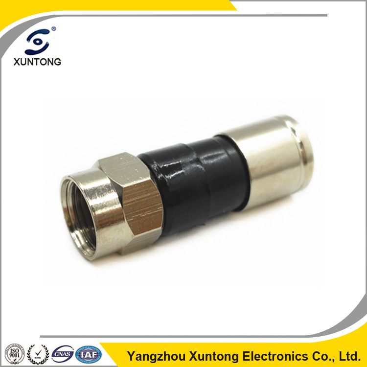 RG6 Connector F Compression Waterproof Brass Connector 32mm Length