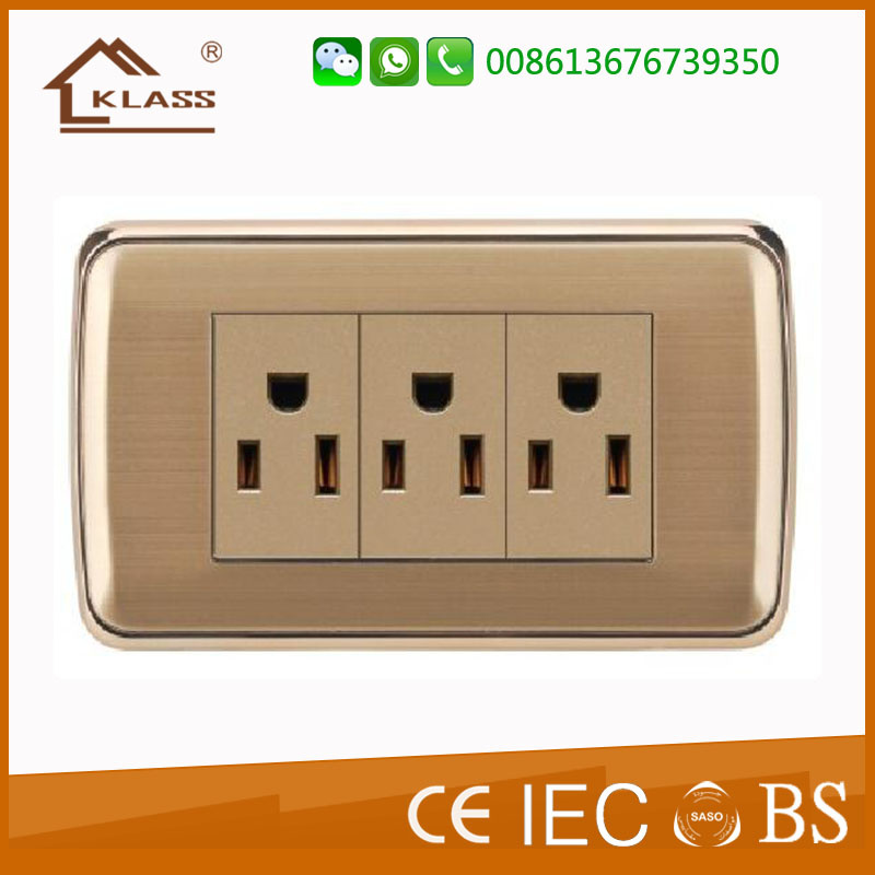 American Style Electric Universal Triple Receptacle Pole Socket
