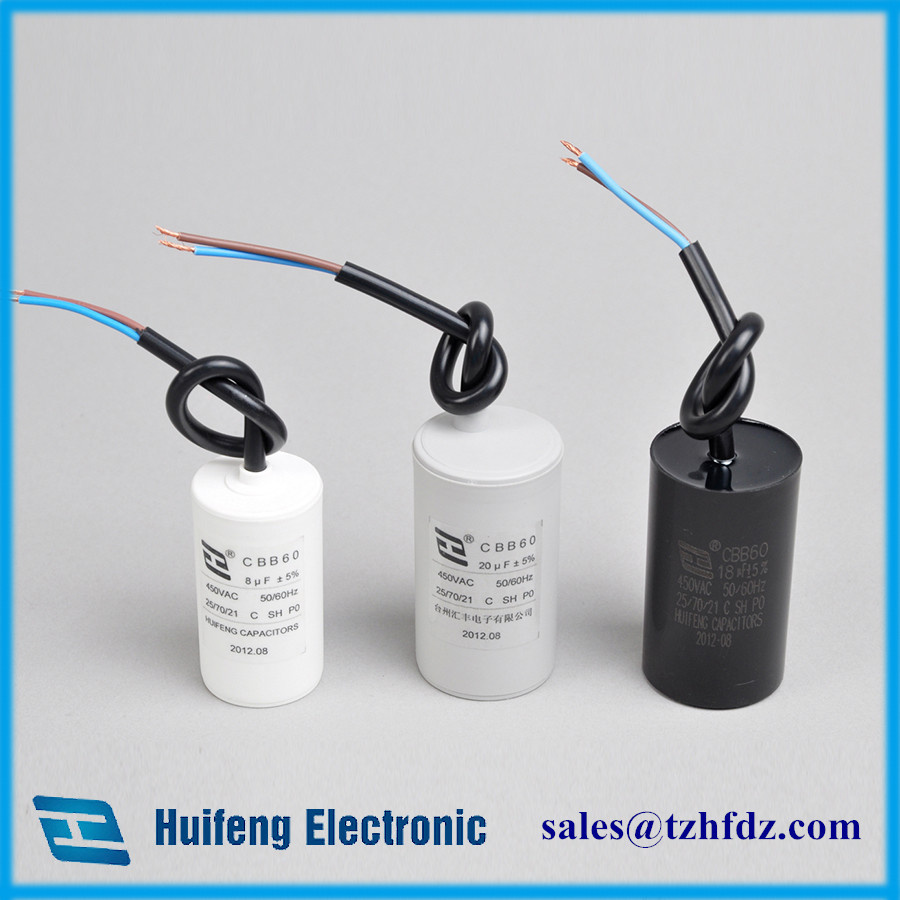 Cbb60 Motor Run Capacitor with Cable