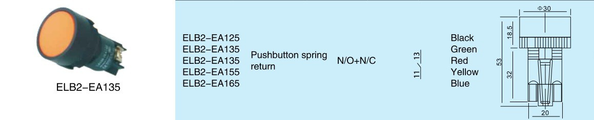High Quality Pushbutton Switch (ELB2-EA135)