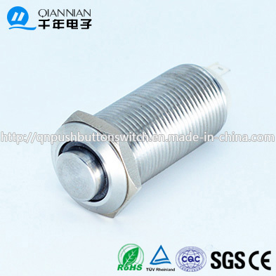 Qn12-D6 Rasied Head Locking Ring Metal Push Button switch